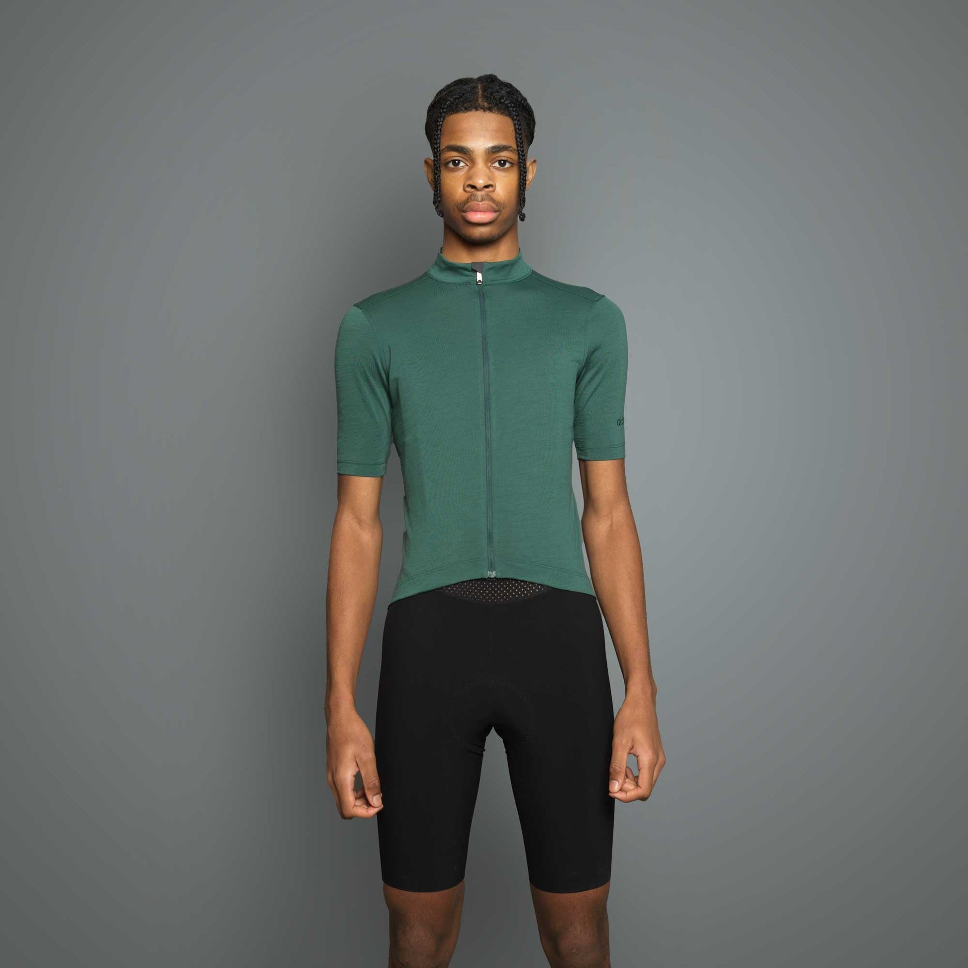 Men's Signature Merino Cycle Jersey - Forest Green - ashmei