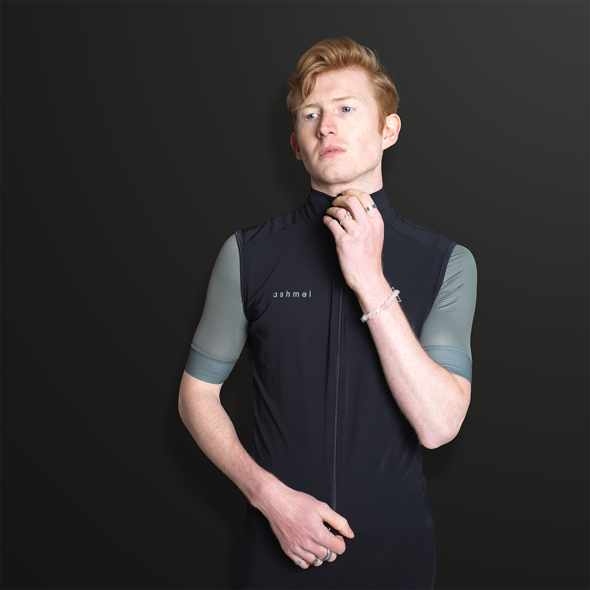 Men's Waterproof Gilet - Black - ashmei