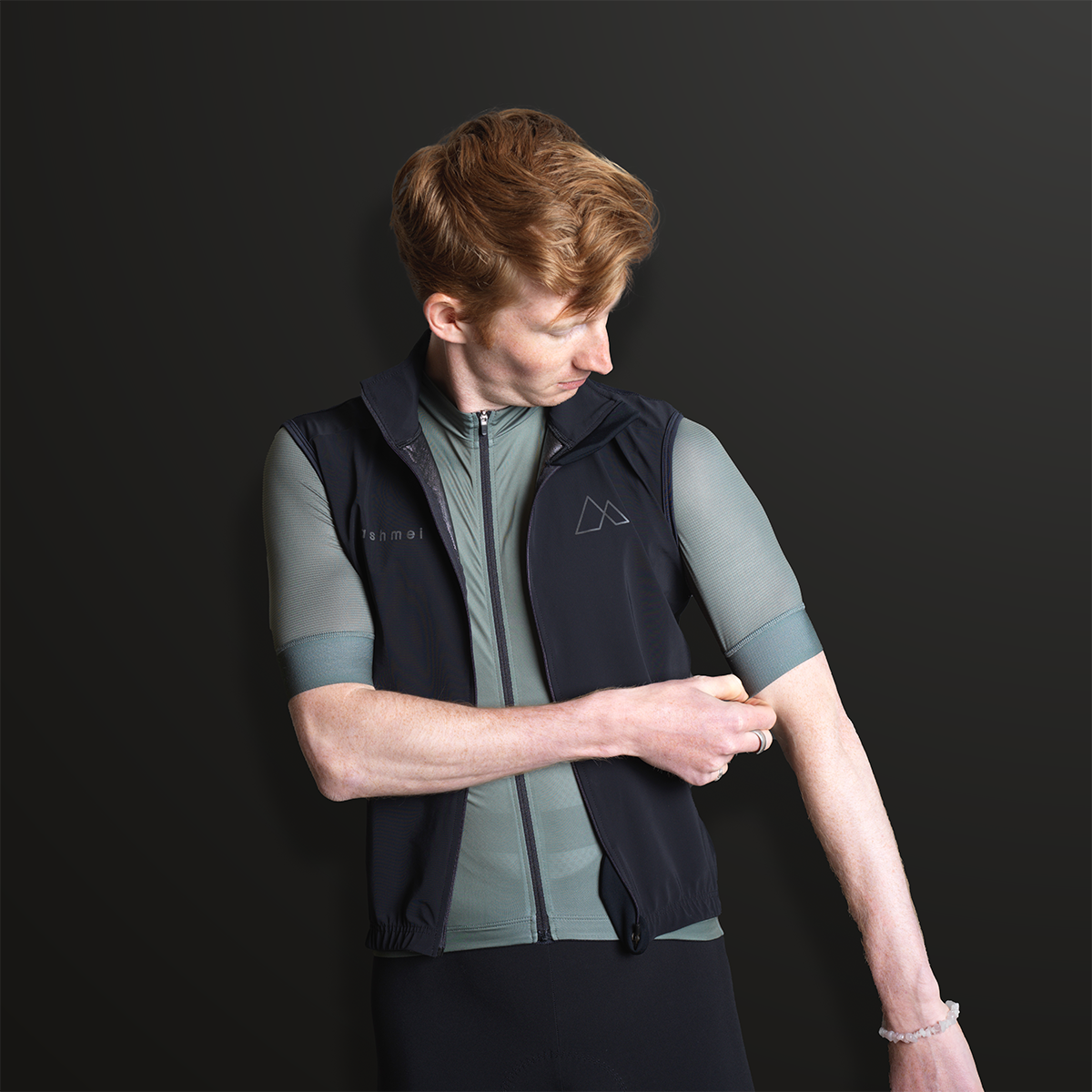 Men's Waterproof Gilet - Black - ashmei