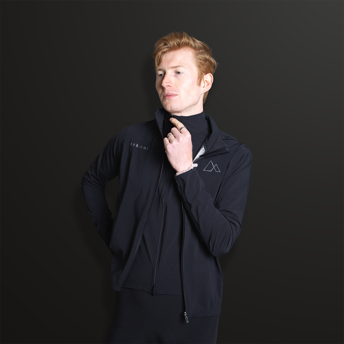 Men's Waterproof Rain Jacket - Black - ashmei