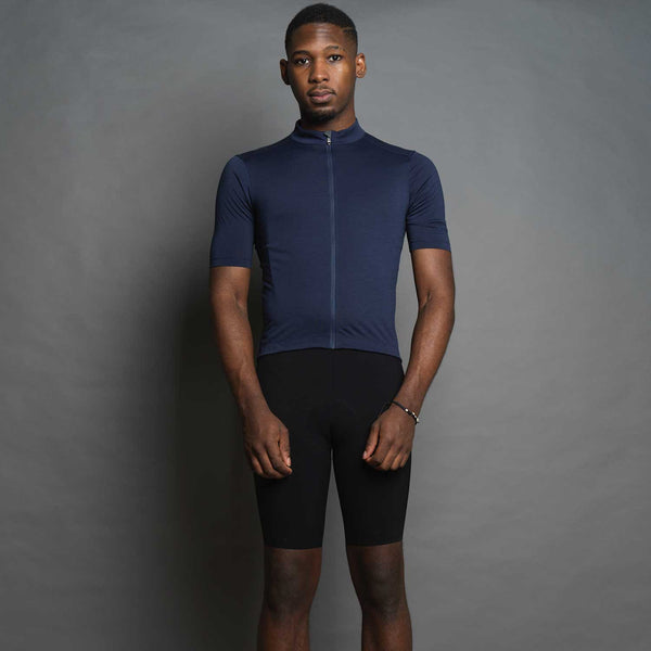 Men s Signature Merino Cycle Jersey Navy ashmei