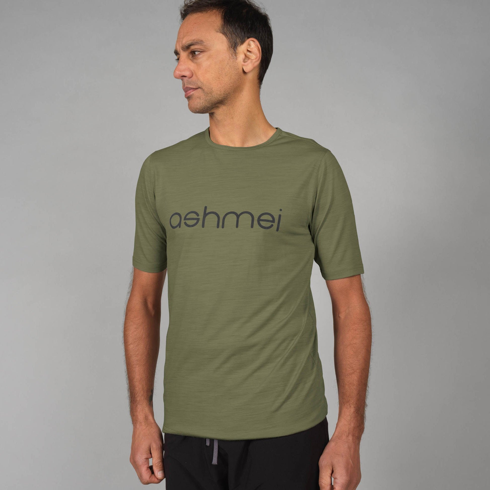 Men's Logo Merino T-Shirt - ashmei