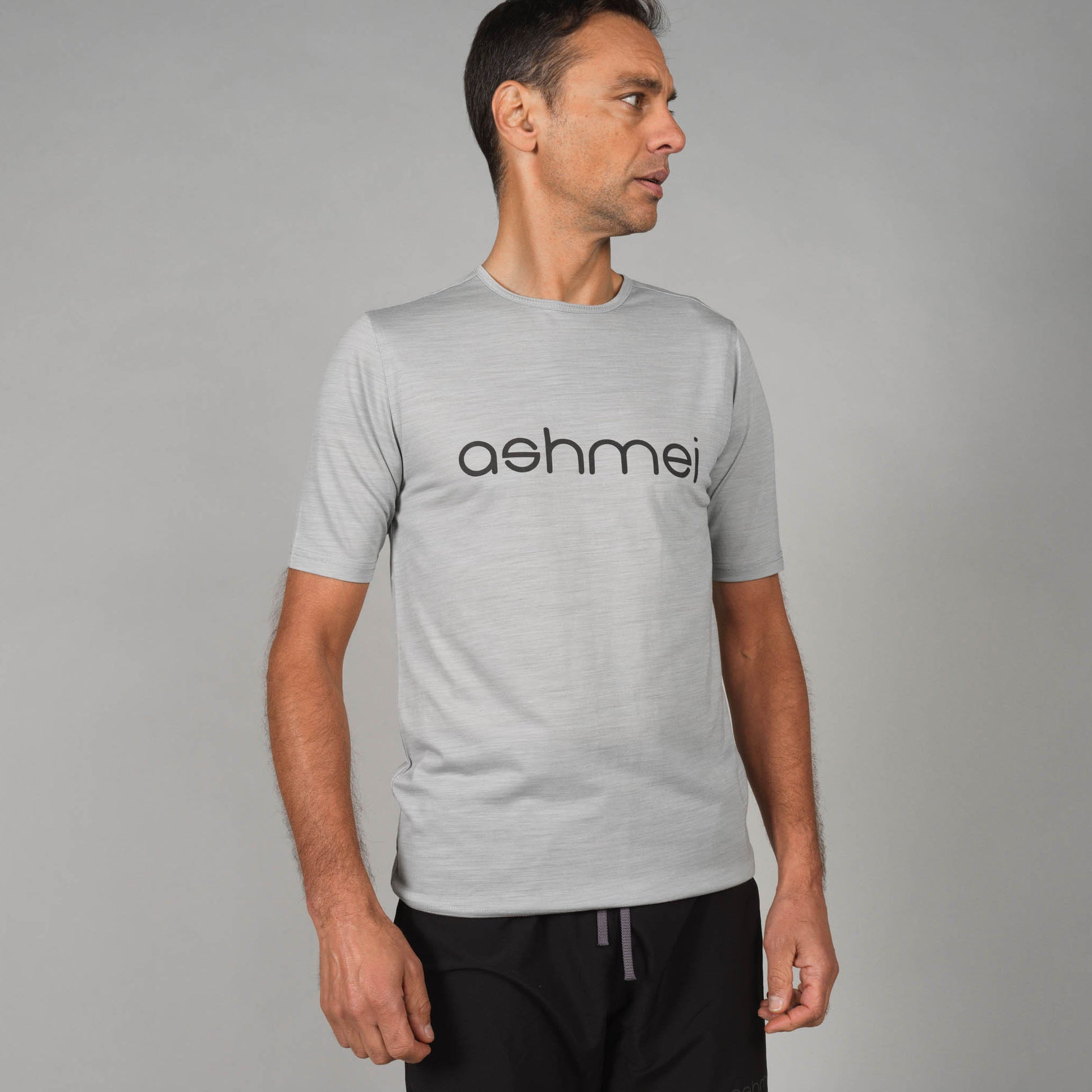 Men's Logo Merino T-Shirt - ashmei
