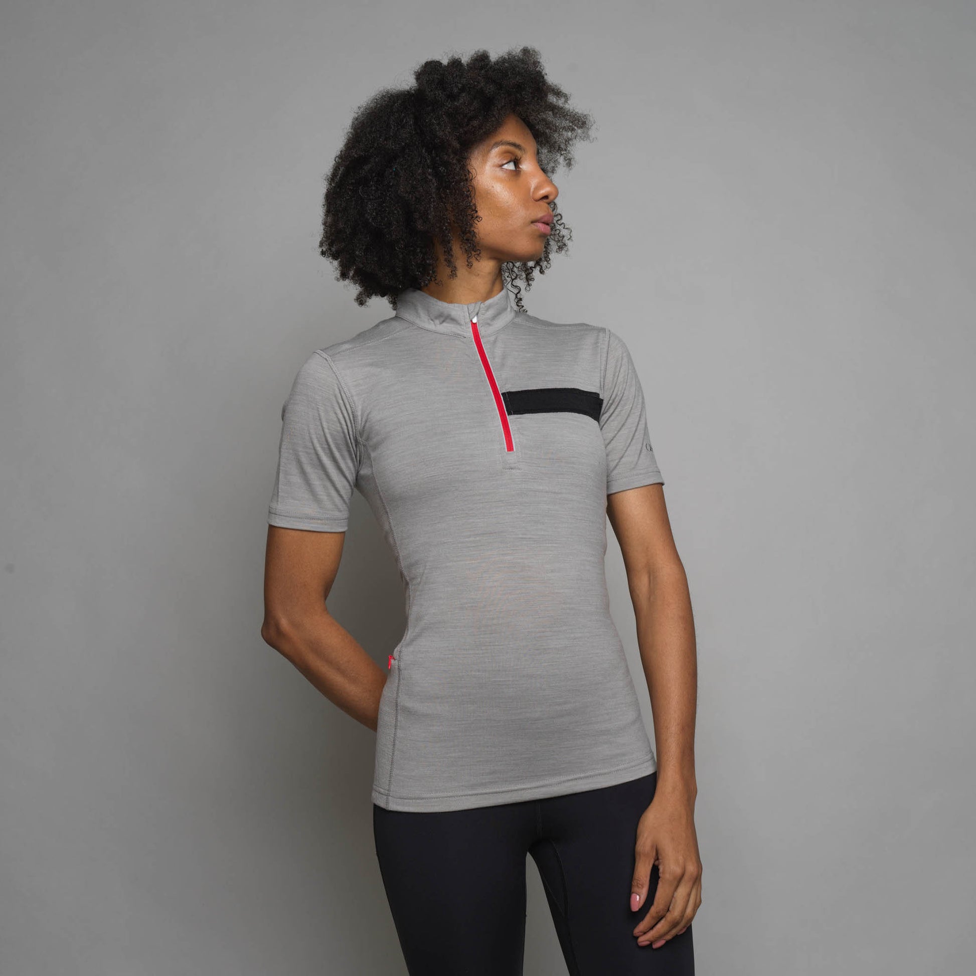 Women's Short Sleeve Merino Zip Top - ashmei