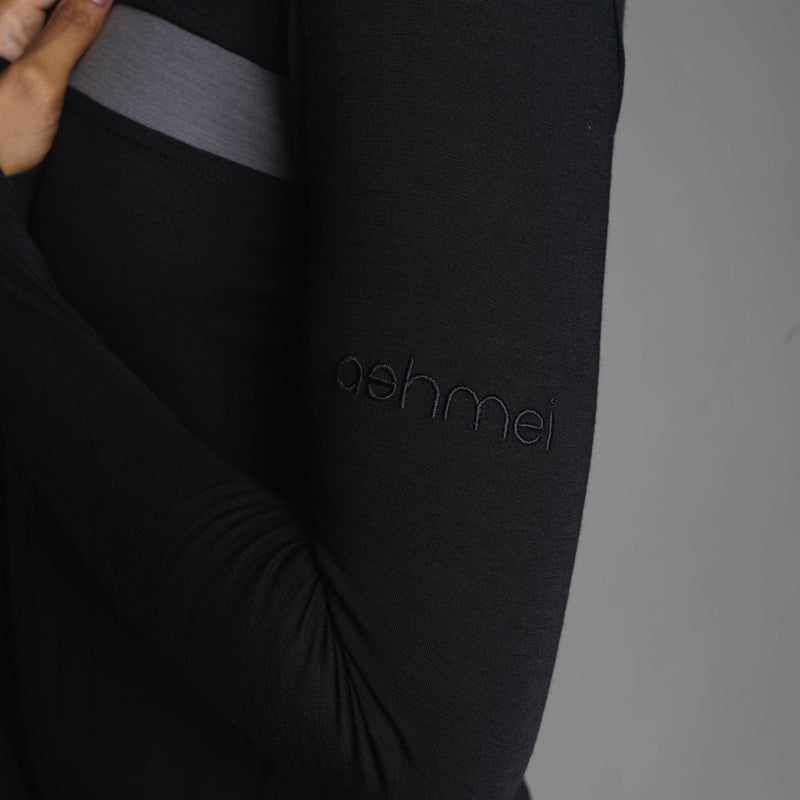 Women's Long Sleeve Merino Zip Top - ashmei