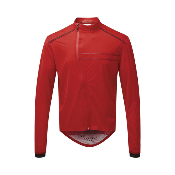 Mens Cycle Waterproof Jacket red front
